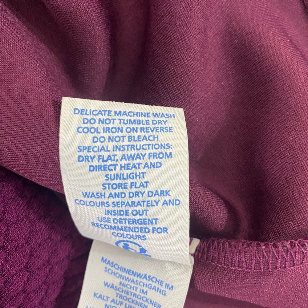 Boden Textured Quilted Knit Shift Dress 2P Plum Purple Pockets Mod Preppy Work - Picture 6 of 6